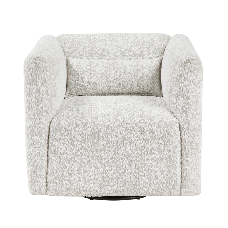 Lexicon Vienna Jacquard Swivel Chair in Beige