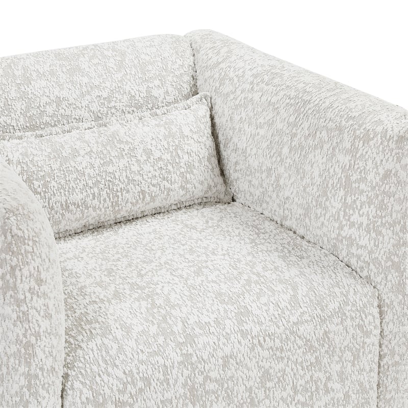 Lexicon Vienna Jacquard Swivel Chair in Beige