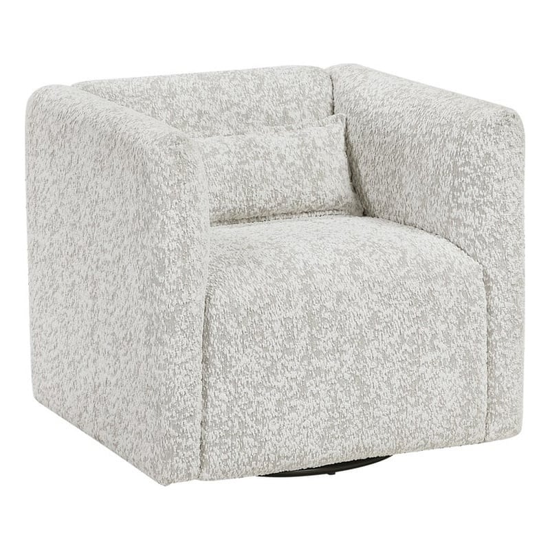 Lexicon Vienna Jacquard Swivel Chair in Beige