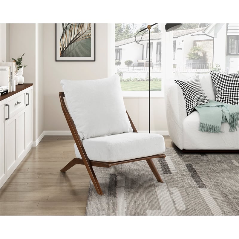 Lexicon Audrey Chenille Accent Chair in Beige