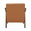 Lexicon Eli Faux Leather Accent Chair in Brown
