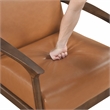 Lexicon Eli Faux Leather Accent Chair in Brown