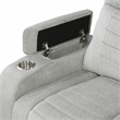 Lexicon Ronan Microfiber Dbl Reclining L. Seat with Center Console in Light Gray
