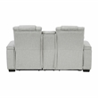 Lexicon Ronan Microfiber Dbl Reclining L. Seat with Center Console in Light Gray