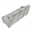 Lexicon Ronan Microfiber Double Reclining Sofa in Light Gray