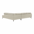 Lexicon Giselle Leather 2-Piece Sectional with Right Side Chaise in Beige