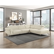 Lexicon Giselle Leather 2-Piece Sectional with Right Side Chaise in Beige