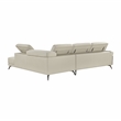 Lexicon Giselle Leather 2-Piece Sectional with Right Side Chaise in Beige