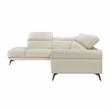 Lexicon Giselle Leather 2-Piece Sectional with Left Side Chaise in Beige