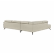 Lexicon Giselle Leather 2-Piece Sectional with Left Side Chaise in Beige