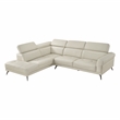 Lexicon Giselle Leather 2-Piece Sectional with Left Side Chaise in Beige