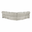 Lexicon Fairway Faux Leather 3-Piece Pwr Rclng Sectional in Taupe
