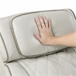 Lexicon Fairway Faux Leather 3-Piece Pwr Rclng Sectional in Taupe
