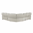 Lexicon Fairway Faux Leather 3-Piece Pwr Rclng Sectional in Taupe
