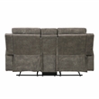 Lexicon Muncie Microfiber Dbl Reclining Love Seat with Center Console in Brown