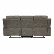 Lexicon Muncie Microfiber Double Reclining Sofa in Brown