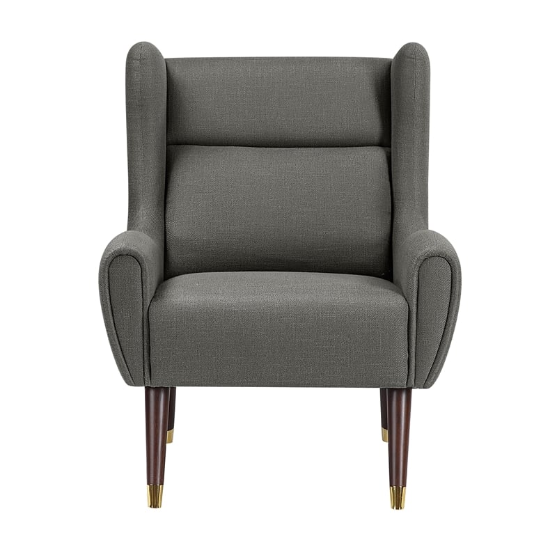 Lexicon Greta Textured Accent Chair in Dark Gray