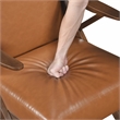 Lexicon Gideon Faux Leather Accent Chair in Brown
