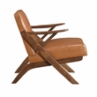 Lexicon Gideon Faux Leather Accent Chair in Brown