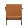 Lexicon Gideon Faux Leather Accent Chair in Brown