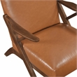 Lexicon Gideon Faux Leather Accent Chair in Brown