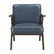 Lexicon Gideon Faux Leather Accent Chair in Blue