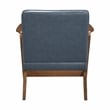 Lexicon Gideon Faux Leather Accent Chair in Blue