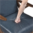 Lexicon Gideon Faux Leather Accent Chair in Blue