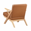 Lexicon Gideon Faux Leather Accent Chair in Brown