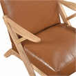 Lexicon Gideon Faux Leather Accent Chair in Brown