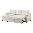 Lexicon Elara Textured 2pcs Reversible Sectional with Reversible Chaise in Beige
