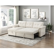 Lexicon Elara Textured 2pcs Reversible Sectional with Reversible Chaise in Beige