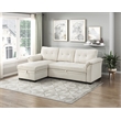 Lexicon Elara Textured 2pcs Reversible Sectional with Reversible Chaise in Beige