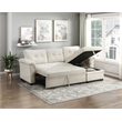 Lexicon Elara Textured 2pcs Reversible Sectional with Reversible Chaise in Beige