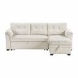 Lexicon Elara Textured 2pcs Reversible Sectional with Reversible Chaise in Beige