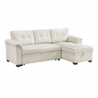 Lexicon Elara Textured 2pcs Reversible Sectional with Reversible Chaise in Beige