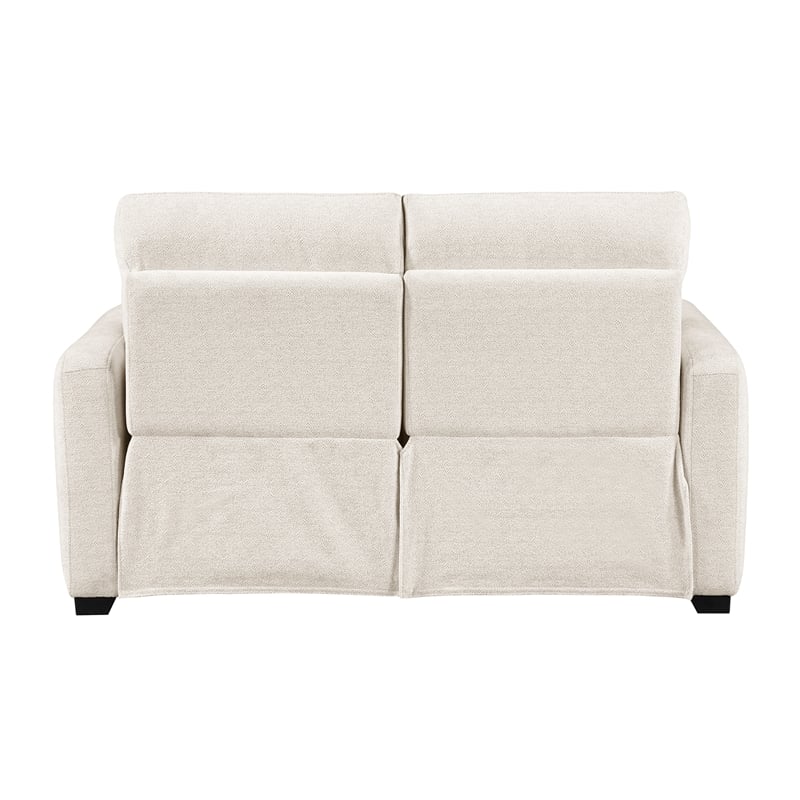 Lexicon Vera Chenille Power Double Reclining Love Seat in Beige