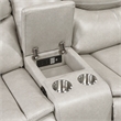 Lexicon Fargo Faux Leather 3-Piece Power Reclining Sectional in Silver Gray