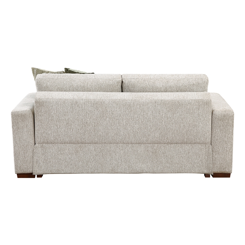 Lexicon Isla Microfiber Love Seat in Sage Sand
