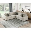 Lexicon Isla Microfiber 3-Piece Sectional with Pull-out Bed in Sage Sand