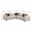 Lexicon Isla Microfiber 3-Piece Sectional with Pull-out Bed in Sage Sand