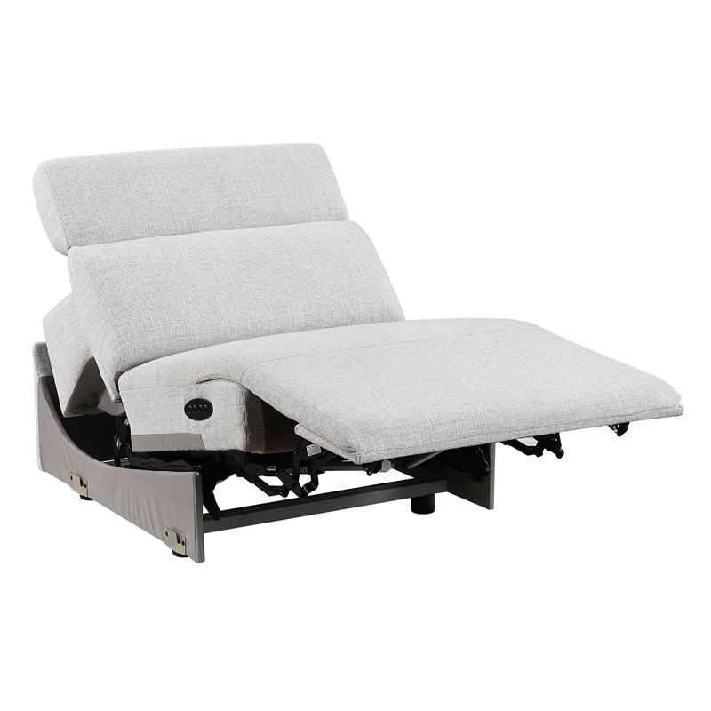 Lexicon McPherson Chenille (5/5) Power Armless Reclining Chair in Cloud