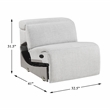 Lexicon McPherson Chenille (5/5) Power Armless Reclining Chair in Cloud