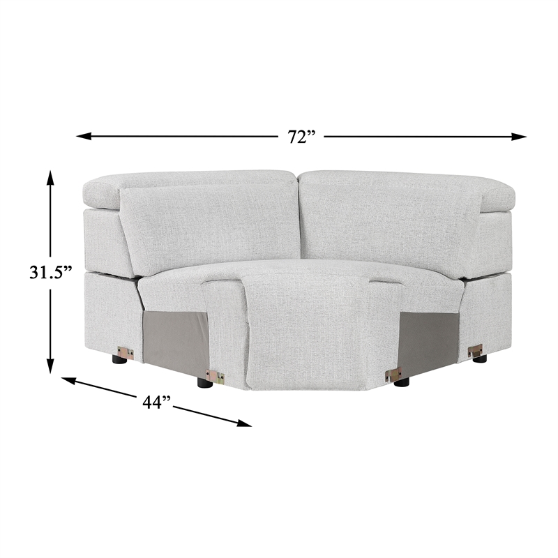 Lexicon McPherson Chenille (4/5) Corner Seat in Cloud
