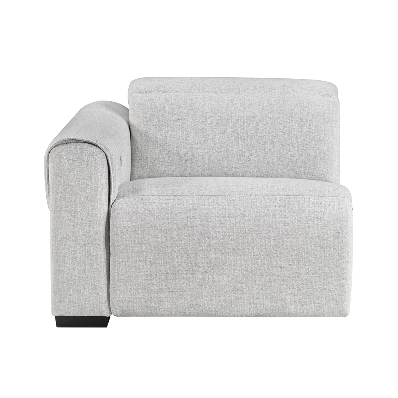 Lexicon McPherson Chenille (1/2) Power Left Side Reclining Chair in Cloud