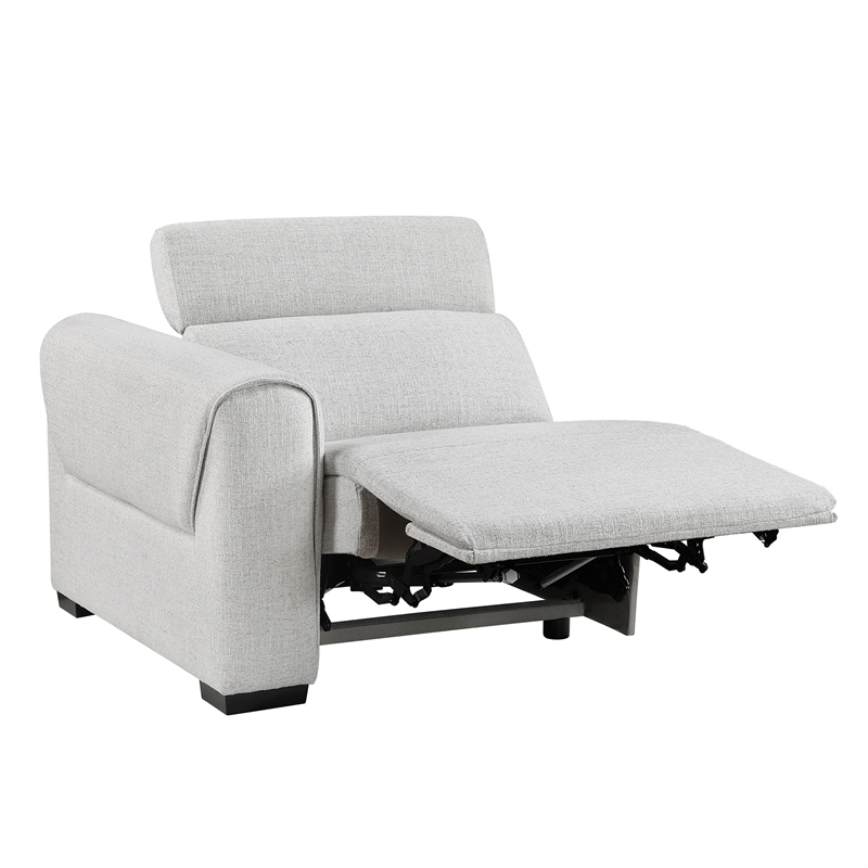 Lexicon McPherson Chenille (1/2) Power Left Side Reclining Chair in Cloud