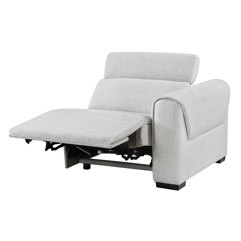 Lexicon McPherson Chenille (2/2) Power Right Side Reclining Chair in Cloud