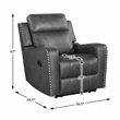 Lexicon Kellen Microfiber Reclining Chair in Smoky Gray