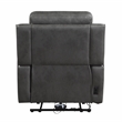 Lexicon Kellen Microfiber Power Reclining Chair in Smoky Gray