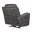 Lexicon Kellen Microfiber Power Reclining Chair in Smoky Gray